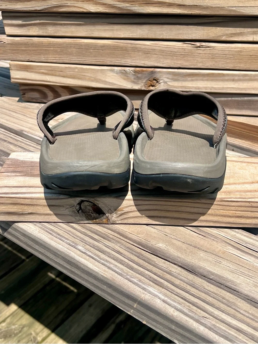 •Teva Sz 12 Pajaro Brown Suede Thong Sandals! EUC!